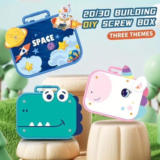 3D Screw Puzzle Box – STEM Drill Tool Set for Kids | Educational Construction Toy