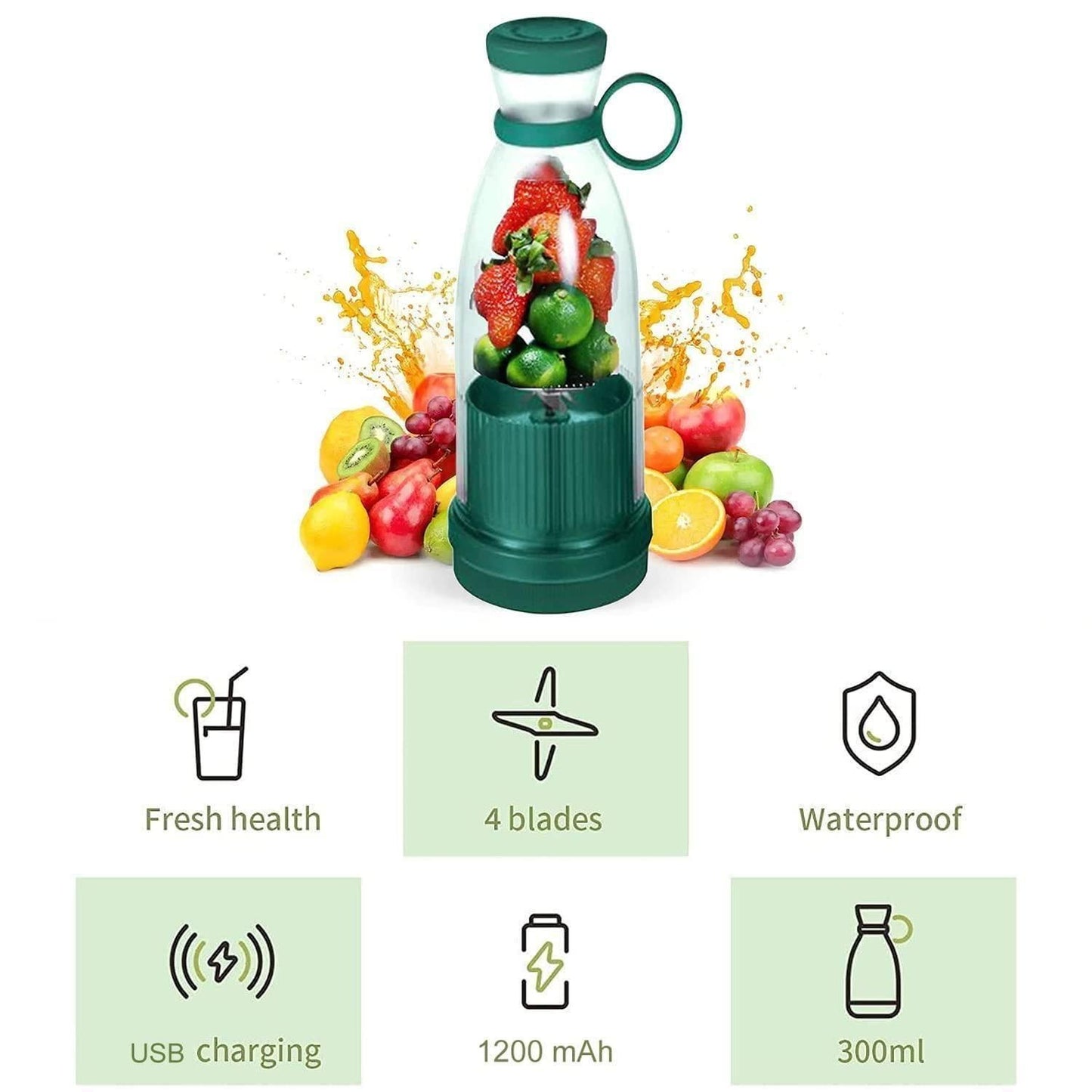 Portable Electric Mini Juicer Blender Bottle