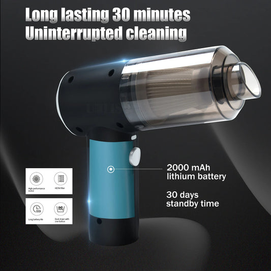 Portable Air Duster & Wireless Vacuum Cleaner – 2-in-1 Smart Cleaning Tool