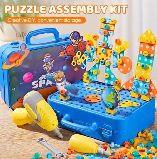 3D Screw Puzzle Box – STEM Drill Tool Set for Kids | Educational Construction Toy