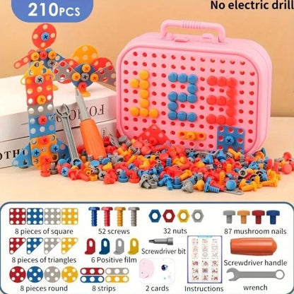 3D Screw Puzzle Box – STEM Drill Tool Set for Kids | Educational Construction Toy